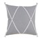 Laddha Home Designs 20" Gray and White Geometric Braided Square Throw Pillow